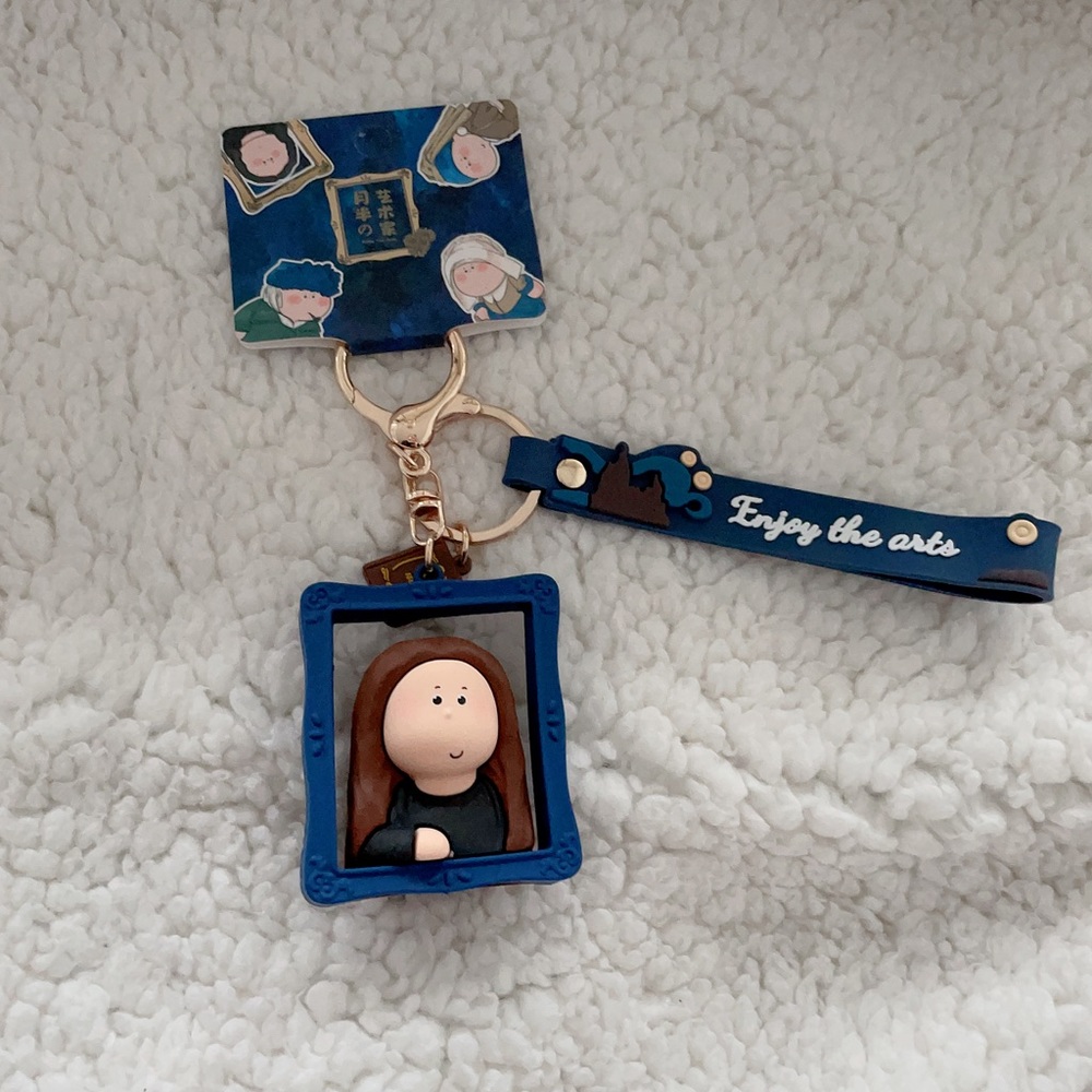 BNWT Mona Lisa 3D Art Keychain